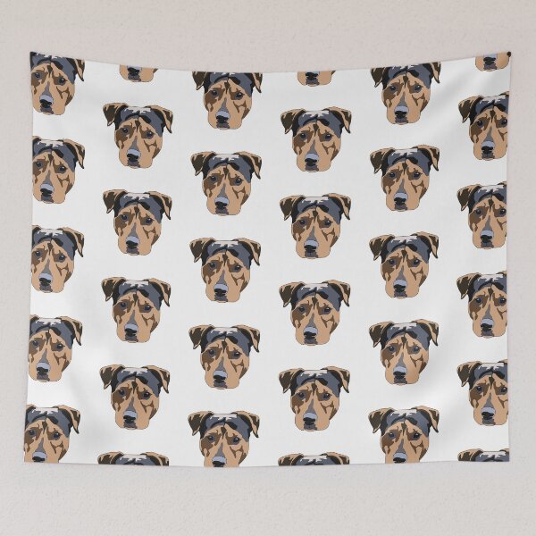 Item preview, Black and red pitbull mix designed and sold by LeahcarsArt.