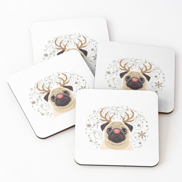 Item preview, Reindeer Pug Christmas – Cute Holiday Dog Design designed and sold by PugsRus.