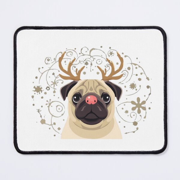 Item preview, Reindeer Pug Christmas – Cute Holiday Dog Design designed and sold by PugsRus.