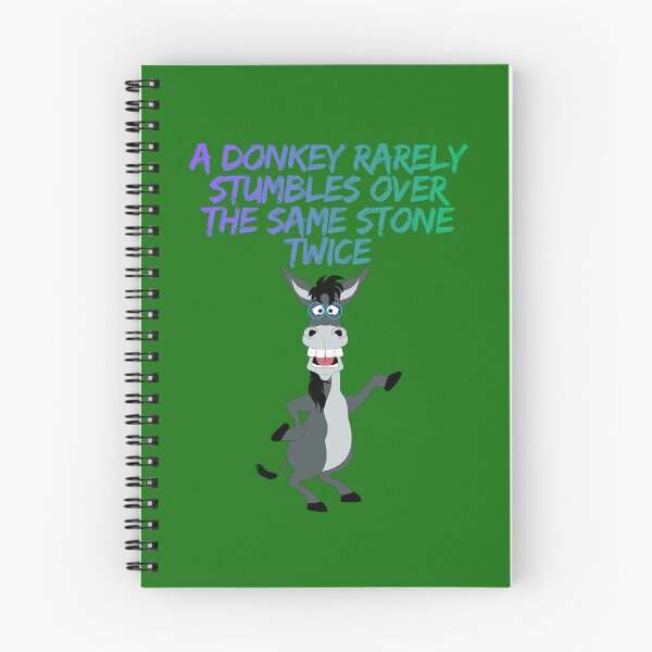 Item preview, Funny Donkey Quote Art - A Donkey Rarely Stumbles Over the Same Stone Twice. designed and sold by LunaPrintCo.