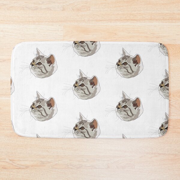 Item preview, grey tabby cat designed and sold by LeahcarsArt.