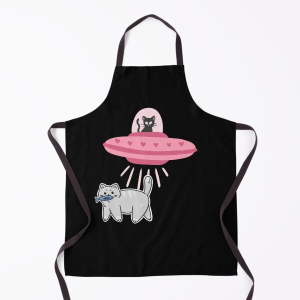 Item preview, Kawaii Fishing Cat Alien UFO Abduction Gift designed and sold by StaticMood.