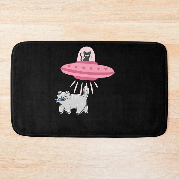 Item preview, Kawaii Fishing Cat Alien UFO Abduction Gift designed and sold by StaticMood.
