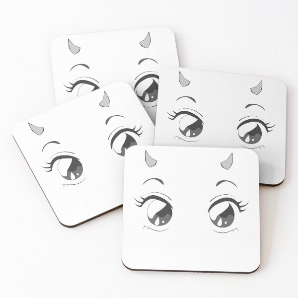 Item preview, Amine girl eyes with horns designed and sold by Shark Style.