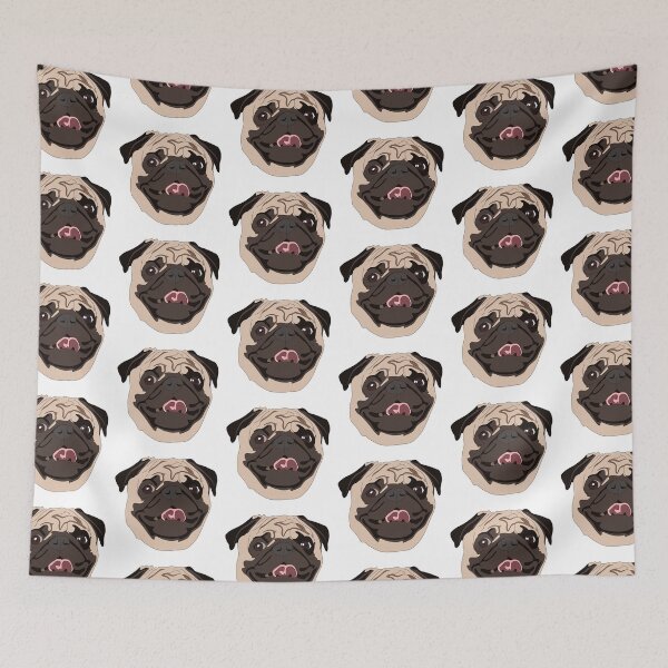 Item preview, Copy of Cute brown and black pug designed and sold by LeahcarsArt.