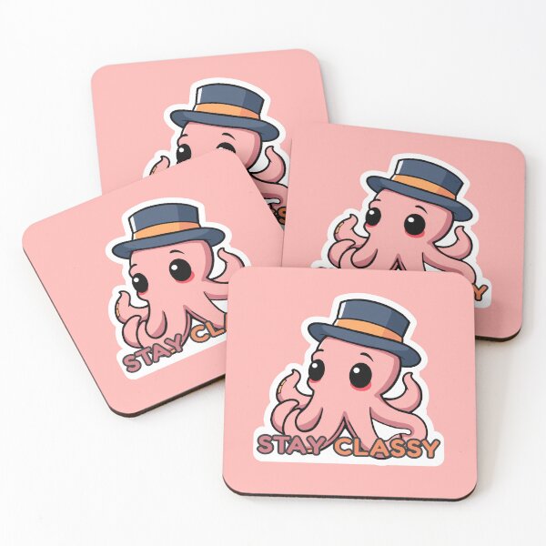 Item preview, Stay Classy: Dapper Pink Octopus in Top Hat designed and sold by Whimsy & Whisker.