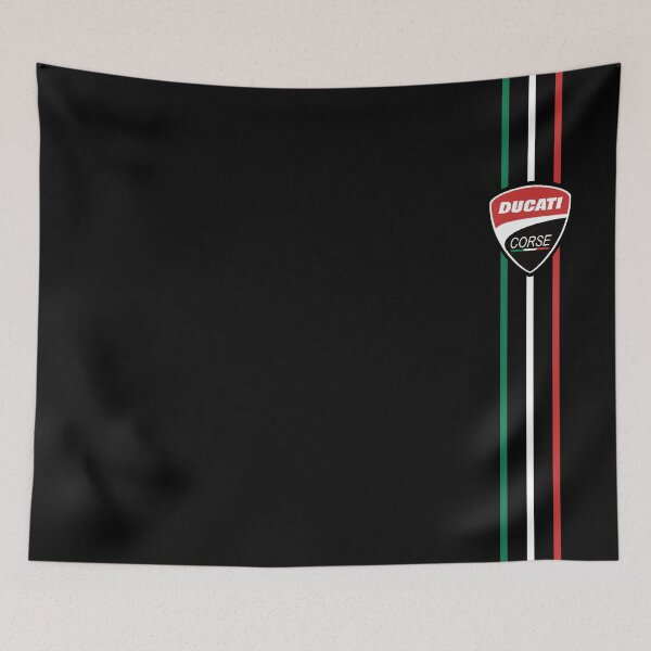 Item preview, Ducati Corse Shield with Italian Flag Stripes – Moto Racing Design designed and sold by Fan Art Station .