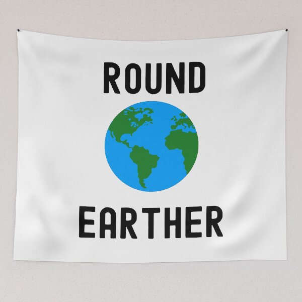 Item preview, Funny Nerdy Round Earther Science Teacher Black Text designed and sold by MathWare MathClips.