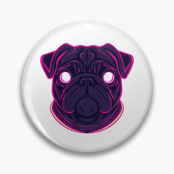 Artikelvorschau, Neon Tech Mops – Futuristisches Cyber-Hunde-Design entworfen und verkauft von PugsRus.
