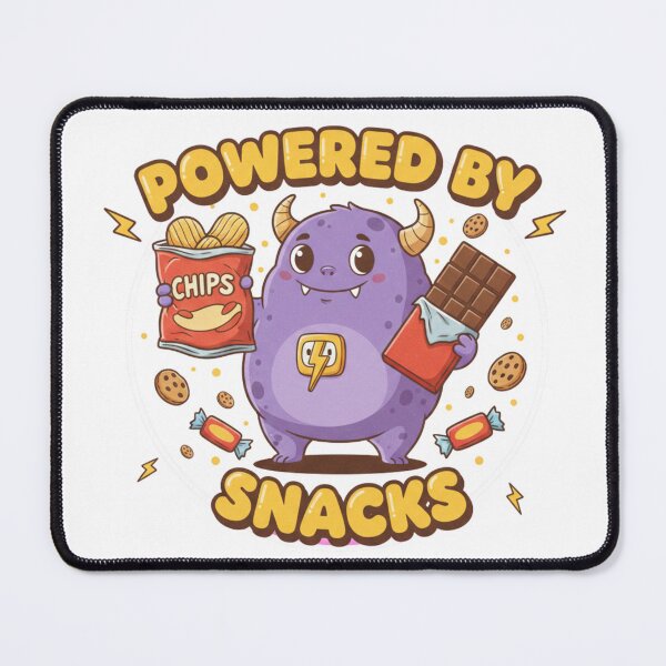 Item preview, Retro Neon Mascot – Powered by Snacks designed and sold by Tily360.