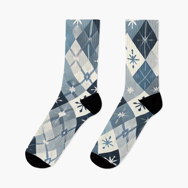 Item preview, Winter Harlequin Diamond Pattern Blue Geometric Art Print designed and sold by PinUpPizzazz.