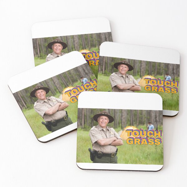 Item preview, Touch Grass Park Ranger Sticker - Retro National Parks Gorpcore designed and sold by kreature56.