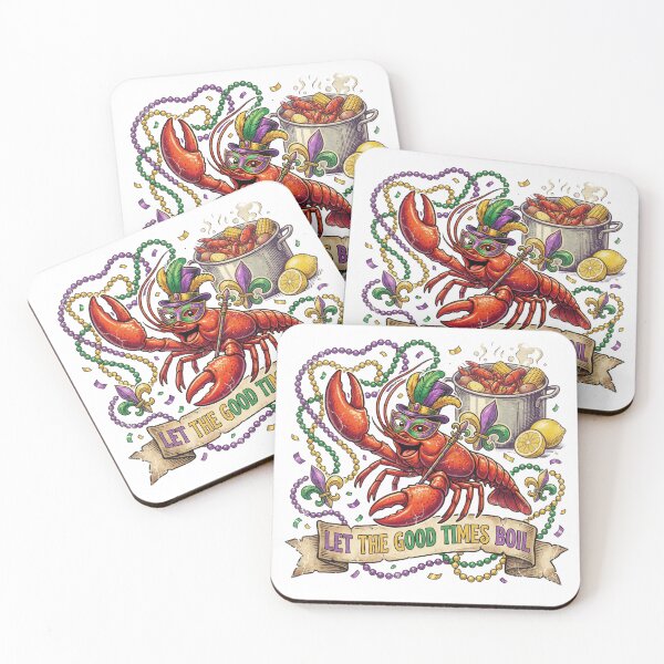Item preview, Let The Good Times Boil Mardi Gras Crawfish Boil designed and sold by bellebaydesigns.