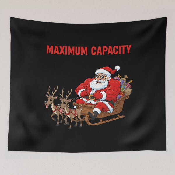 Item preview, Maximum Capacity Santa – Funny Christmas Sleigh Cartoon designed and sold by MANA-Goods.