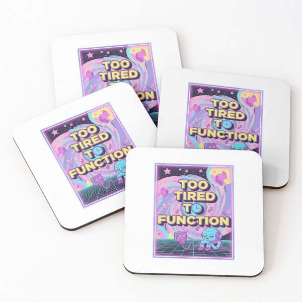 Item preview, Retro Neon Futurism – Too Tired to Function designed and sold by Tily360.