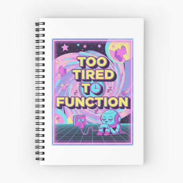 Item preview, Retro Neon Futurism – Too Tired to Function designed and sold by Tily360.