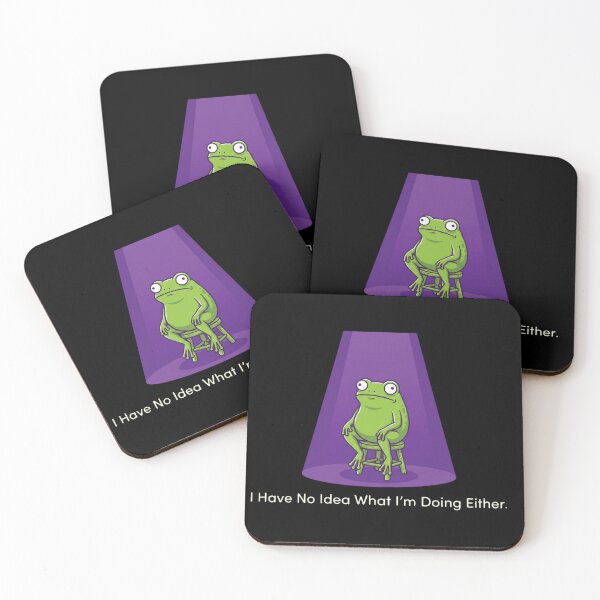 Item preview, I Have No Idea What I’m Doing Either - Funny Confused Frog Meme designed and sold by Deadpan Decor.