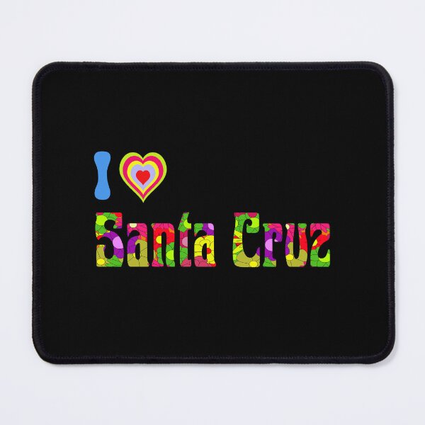 Item preview, Retro 70s Santa Cruz Floral Typography | Vintage Groovy I Love Santa Cruz California designed and sold by DeeLulu.