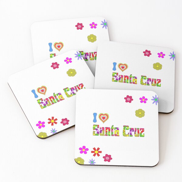 Item preview, Retro 70s Santa Cruz Floral Typography | Vintage Groovy I Love Santa Cruz California designed and sold by DeeLulu.