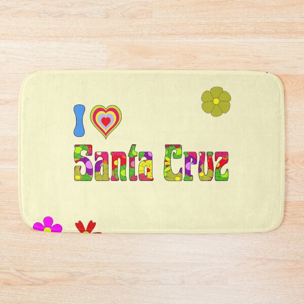 Item preview, Retro 70s Santa Cruz Floral Typography | Vintage Groovy I Love Santa Cruz California designed and sold by DeeLulu.