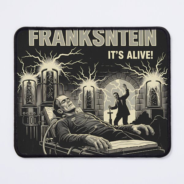 Item preview, Frankenstein "It's Alive" Gothic Retro Poster designed and sold by Ghostlight Atelier.
