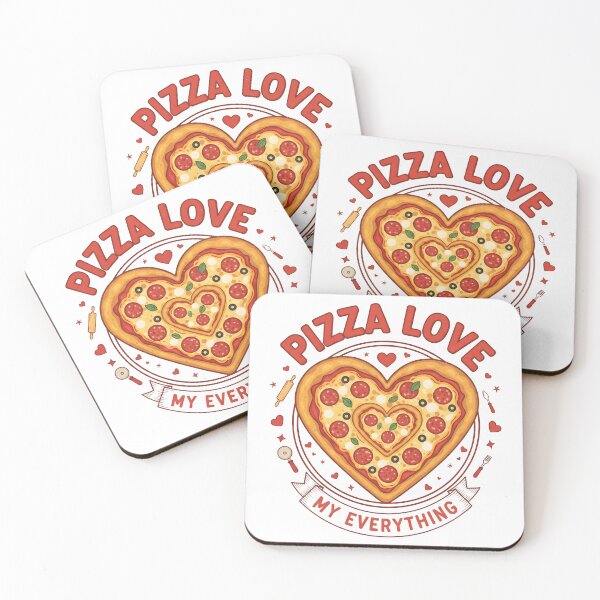 Item preview, Heart-Shaped Pizza Love My Everything Funny Food Design. designed and sold by The-T-In-Retro.