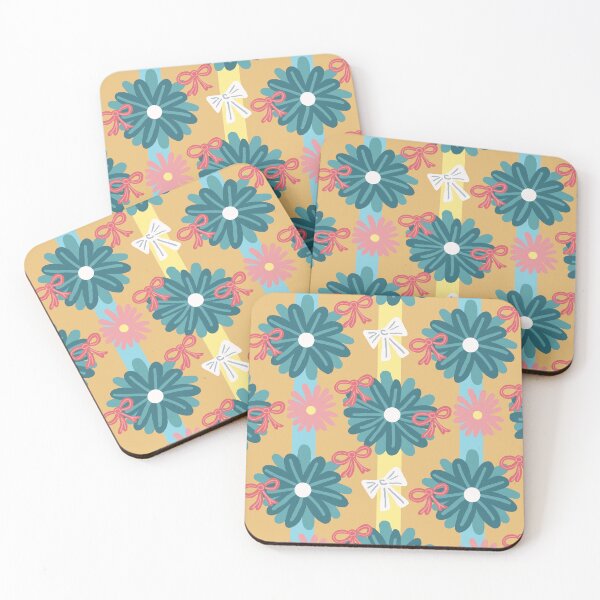 Item preview, Flowers with bows and stripes designed and sold by RepeatCandy.