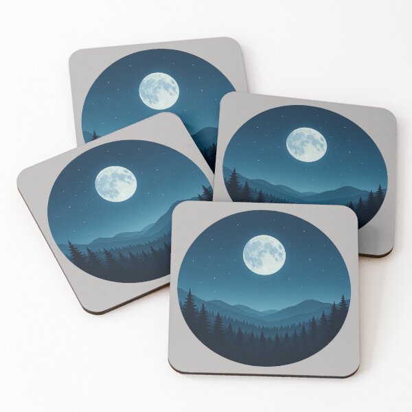 Item preview, Moonlit Wilderness Under a Starry Sky designed and sold by Youssef-BM.