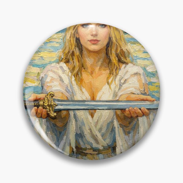 Item preview, Lady of the Lake – Mythical Woman Offering an Enchanted Sword | Fantasy Art designed and sold by SwanDigitalEnt.