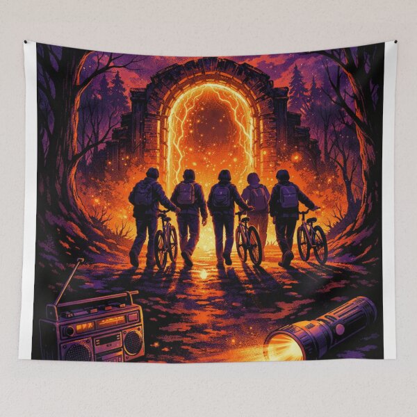 Item preview, 80s Horror Adventure Graphic – Stranger‑Inspired Retro Art designed and sold by AdenDesign..