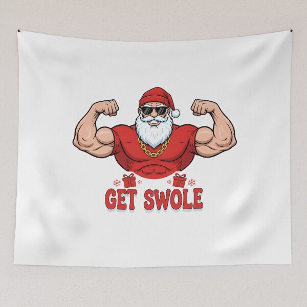 Item preview, Get Swole Santa – Funny Christmas Gym Motivation designed and sold by MANA-Goods.
