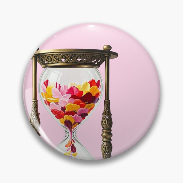 Item preview, Floral Hourglass of Time - Rose Petals Vintage Aesthetic designed and sold by Credisaim.