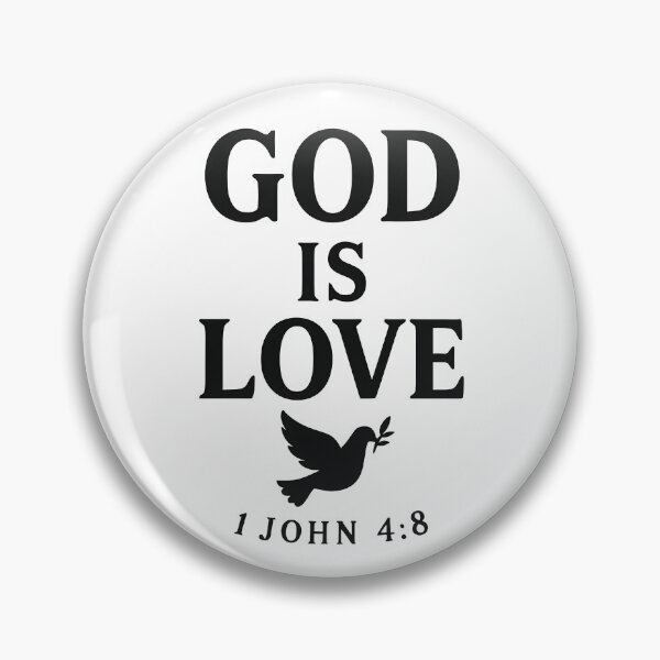 Item preview, God Is Love Bible Verse with Dove Christian Typography Design. designed and sold by loveandlightrb.