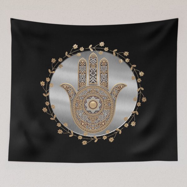 Item preview, Golden Hamsa with Mandala – Spiritual Hand of Protection and Sacred Energy designed and sold by JuanaDesigns.