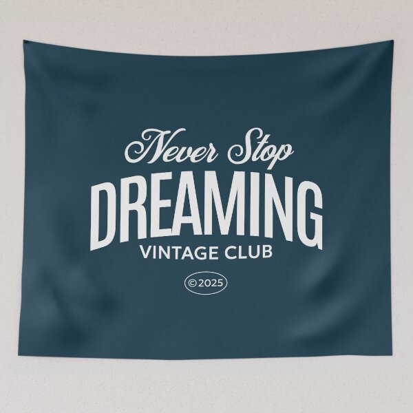 Item preview, Never Stop Dreaming Vintage Club Inspirational Quote designed and sold by NosandEdgy.