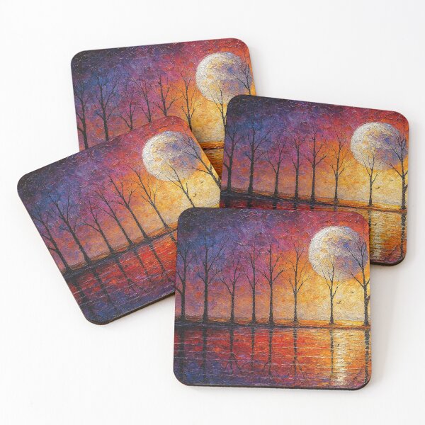 Item preview, Celestial Glow - Bare Trees in Lunar Reflection designed and sold by Joey Santiago.