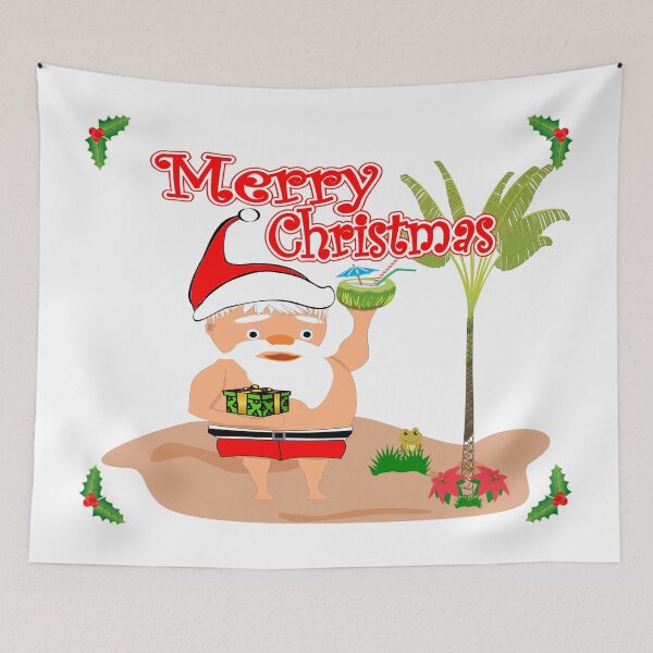 Item preview, Merry Christmas Santa at the beach designed and sold by Verle-art.
