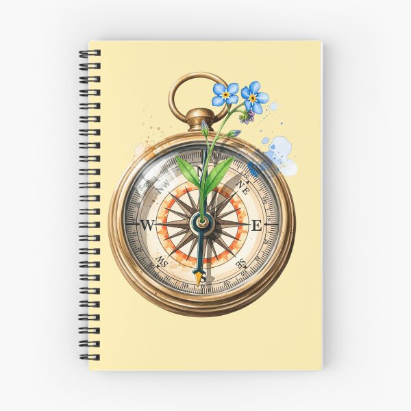 Item preview, Enchanted Nature Compass - Floral Navigation Vintage Art designed and sold by Credisaim.