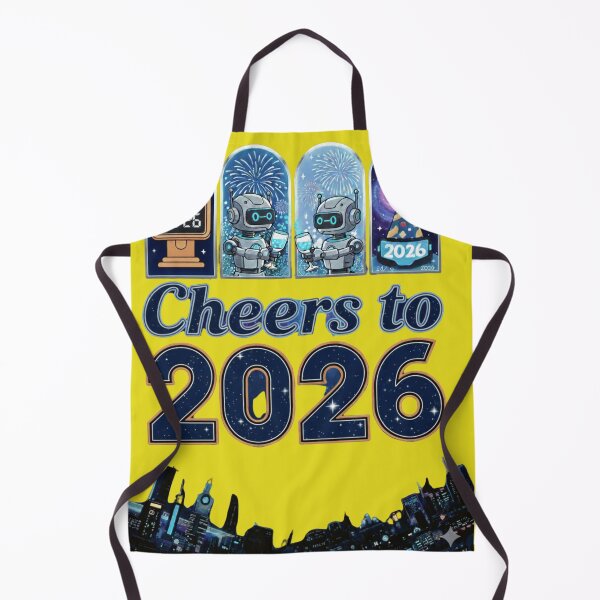 Item preview, Future Cheers: 2026 Robot New Year T-shirt designed and sold by Kikaytv.com.