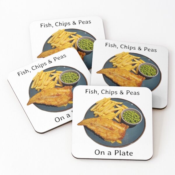 Item preview, Fish, Chips & Peas on a Plate designed and sold by Sibyl-Arts.