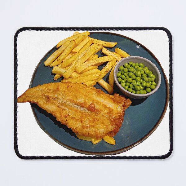 Item preview, Fish, Chips & Peas on a Plate designed and sold by Sibyl-Arts.