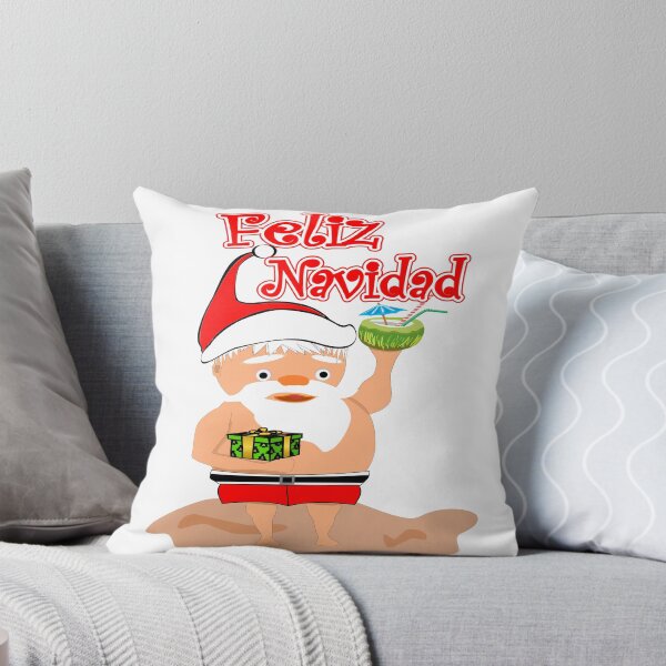 Item preview, Feliz Navidad with Santa at the beach enjoying a tropical holidays designed and sold by Verle-art.