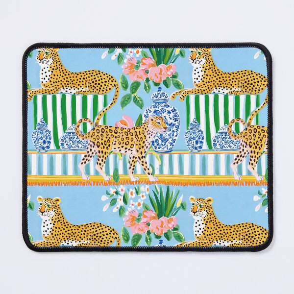 Item preview, Preppy cheetahs, ginger jars and cabana stripes designed and sold by SophieClimaArt.