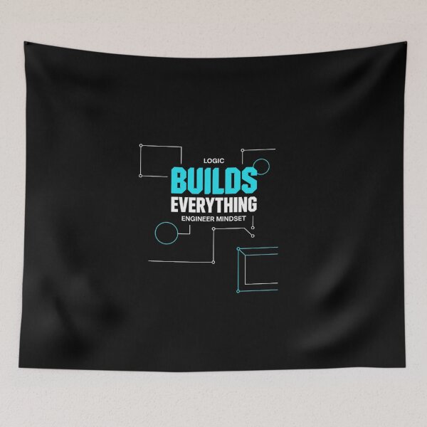 Item preview, Logic Builds Everything – Minimal Engineer Quote designed and sold by oblexwear.