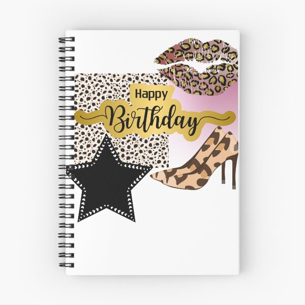 Item preview, Happy Birthday Black and Gold Leopard Print Celebration Design designed and sold by Aura Design.