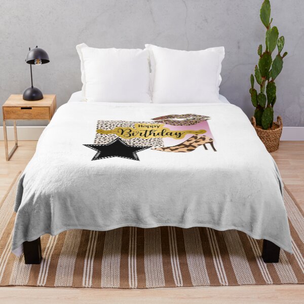 Item preview, Happy Birthday Black and Gold Leopard Print Celebration Design designed and sold by Aura Design.