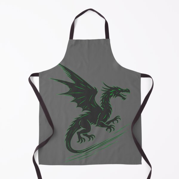 Item preview, Shadowflight Dragon – Monochrome Fantasy Beast, Green Outline designed and sold by MattC_Design.