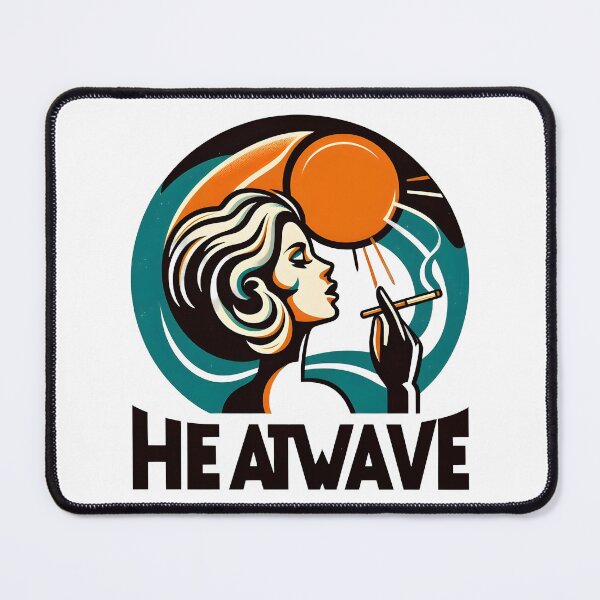 Item preview, Retro Woman with Cigarette Under Blazing Sun Heatwave Design. designed and sold by Spark2Seduction.