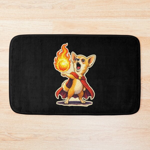 Item preview, Chihuahua Medieval Dogs – Fire Paw Sorcerer – Gift for Chihuahua Lovers • Retro Fantasy Illustration • Vintage Halftone designed and sold by JacobKAurumhead.