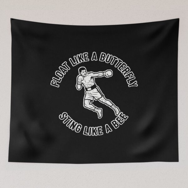 Item preview, Floats Like a Butterfly Stings Like a Bee – Retro Motivational Boxing Quote Design designed and sold by ALL ART .